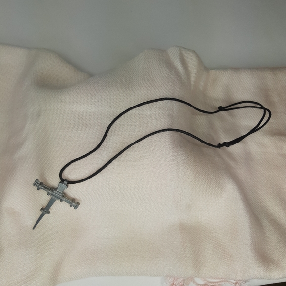 Nail Cross Pendant with Adjustable String - Picture 4 of 7